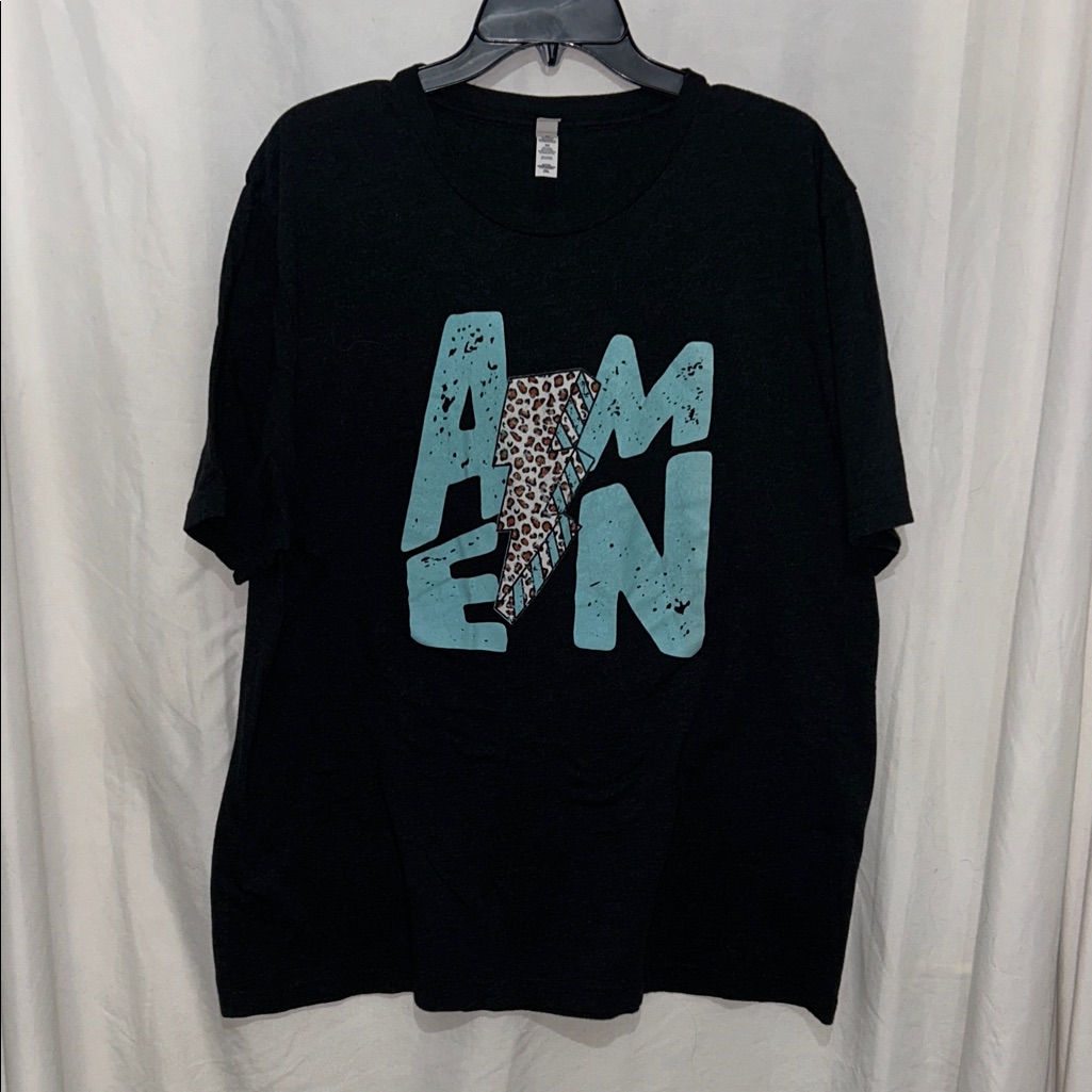 Bella Canvas Black Tee With Blue Graphic Bella Canvas Black Tee With Blue Graphic
